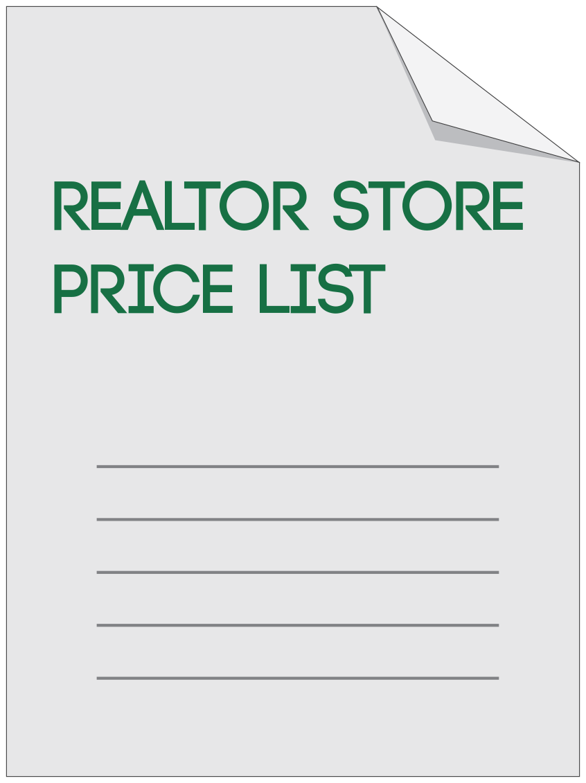 Realtor Store Price List