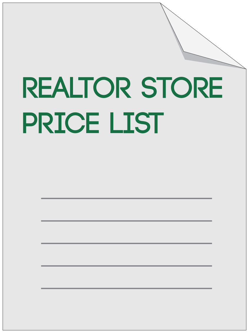 Realtor Store Price List